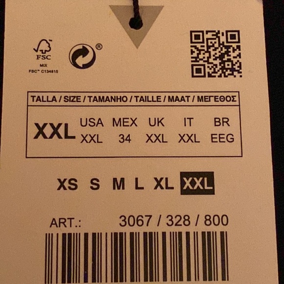 NWT. Zara Black Satin Effect Mini Dress with Rhinestone Appliqués. Size XXL. - Picture 8 of 11